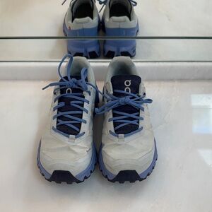 Women's Blue and White Athletic Shoes